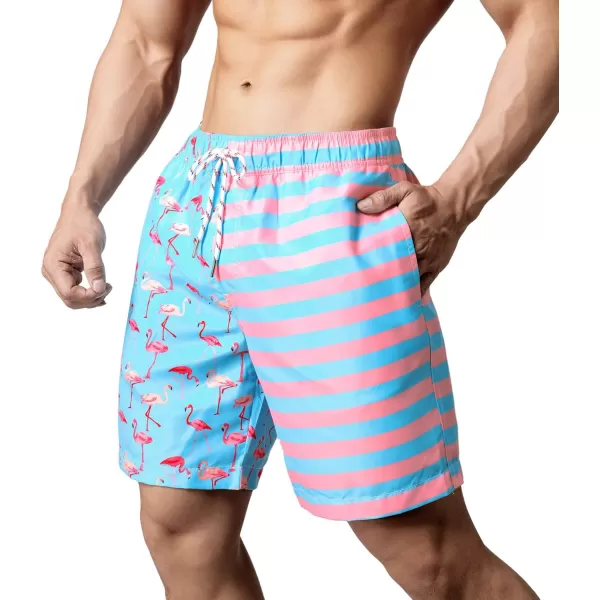 Mens Swimming Trunks Quick Dry Swim Shorts with Mesh Lining Beach Shorts