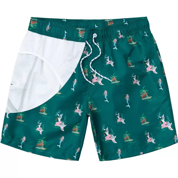 Mens Swimming Trunks Quick Dry Swim Shorts with Mesh Lining Beach Shorts