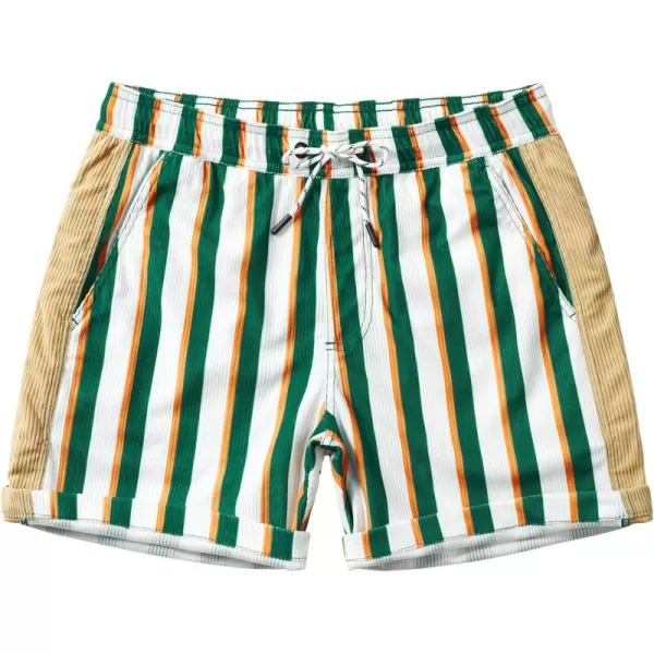 Men's Casual Drawstring Corduroy Shorts Elastic Waist Summer Shorts with Pocket