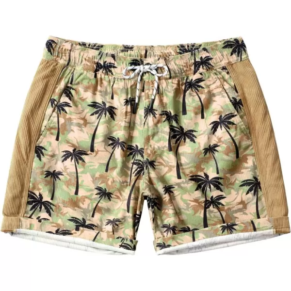 Men's Casual Drawstring Corduroy Shorts Elastic Waist Summer Shorts with Pocket
