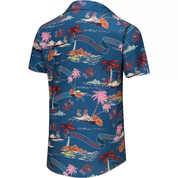 KYKU Hawaiian Shirt for Men - Funny Vacation Tropical Beach Shirts Short Sleeve Button Down Summer Clothes with Pockets