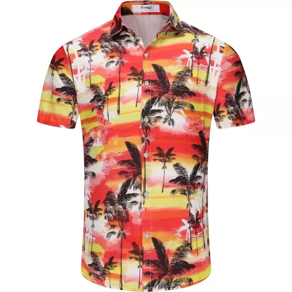 KYKU Hawaiian Shirt for Men - Funny Vacation Tropical Beach Shirts Short Sleeve Button Down Summer Clothes with Pockets