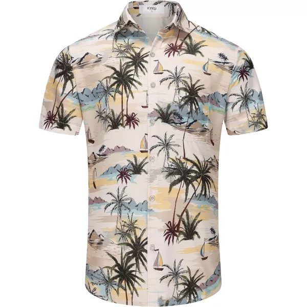 KYKU Hawaiian Shirt for Men - Funny Vacation Tropical Beach Shirts Short Sleeve Button Down Summer Clothes with Pockets