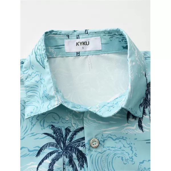 KYKU Hawaiian Shirt for Men - Funny Vacation Tropical Beach Shirts Short Sleeve Button Down Summer Clothes with Pockets