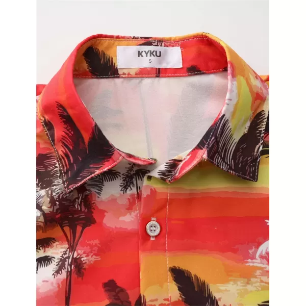 KYKU Hawaiian Shirt for Men - Funny Vacation Tropical Beach Shirts Short Sleeve Button Down Summer Clothes with Pockets