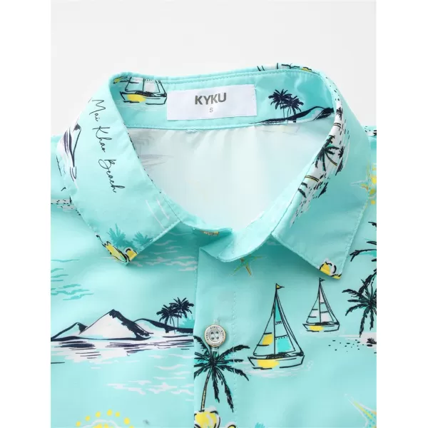 KYKU Hawaiian Shirt for Men - Funny Vacation Tropical Beach Shirts Short Sleeve Button Down Summer Clothes with Pockets