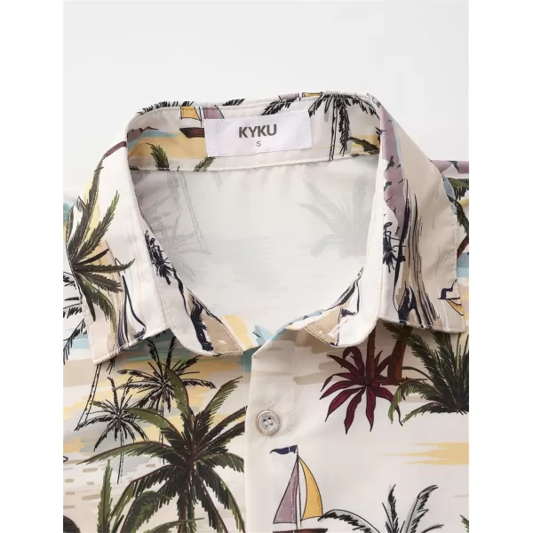 KYKU Hawaiian Shirt for Men - Funny Vacation Tropical Beach Shirts Short Sleeve Button Down Summer Clothes with Pockets