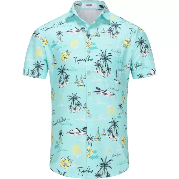 KYKU Hawaiian Shirt for Men - Funny Vacation Tropical Beach Shirts Short Sleeve Button Down Summer Clothes with Pockets