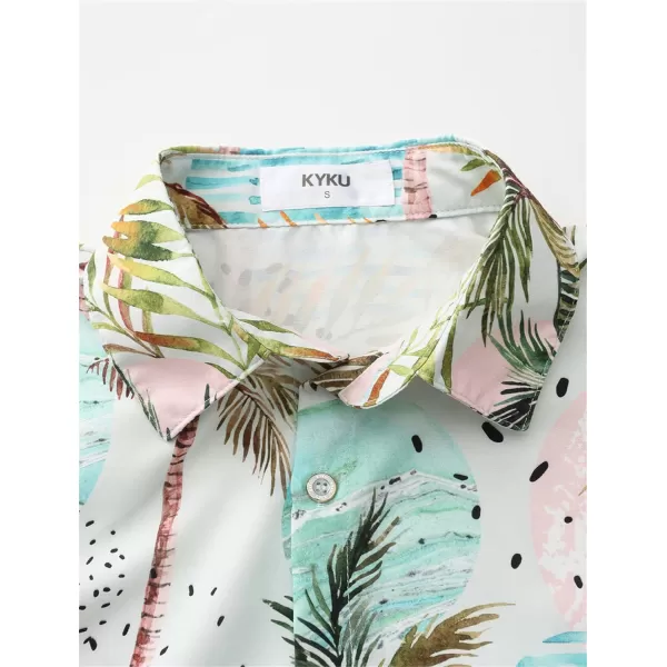 KYKU Hawaiian Shirt for Men - Funny Vacation Tropical Beach Shirts Short Sleeve Button Down Summer Clothes with Pockets