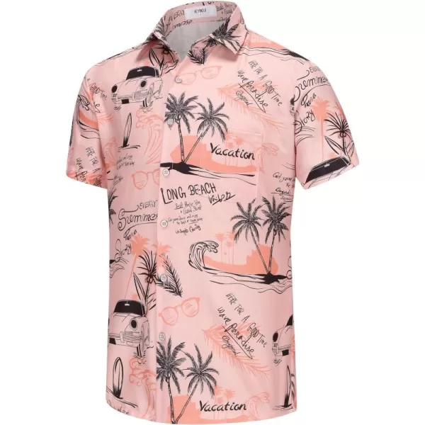 KYKU Hawaiian Shirt for Men - Funny Vacation Tropical Beach Shirts Short Sleeve Button Down Summer Clothes with Pockets