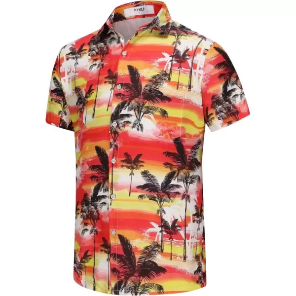 KYKU Hawaiian Shirt for Men - Funny Vacation Tropical Beach Shirts Short Sleeve Button Down Summer Clothes with Pockets