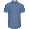 imageKYKU Men Shirts Button Down Short Sleeve Casual Summer Beach Vacation ClothingMen Button Short Sleeve Shirts Blue