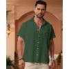 imageKYKU Men Shirts Button Down Short Sleeve Casual Summer Beach Vacation ClothingMen Button Short Sleeve Shirts Forests Green