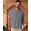 imageKYKU Men Shirts Button Down Short Sleeve Casual Summer Beach Vacation ClothingMen Button Short Sleeve Shirts Gray