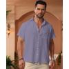 imageKYKU Men Shirts Button Down Short Sleeve Casual Summer Beach Vacation ClothingMen Button Short Sleeve Shirts Lavender