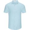 imageKYKU Men Shirts Button Down Short Sleeve Casual Summer Beach Vacation ClothingMen Button Short Sleeve Shirts Light Blue