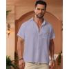 imageKYKU Men Shirts Button Down Short Sleeve Casual Summer Beach Vacation ClothingMen Button Short Sleeve Shirts Lilac