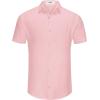 imageKYKU Men Shirts Button Down Short Sleeve Casual Summer Beach Vacation ClothingMen Button Short Sleeve Shirts Pink