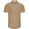 imageKYKU Men Shirts Button Down Short Sleeve Casual Summer Beach Vacation ClothingMen Button Short Sleeve Shirts Tan