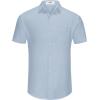 imageKYKU Summer Men Button Shirts  Casual Beach Short Sleeve Clothes  Fashion Lightweight Plain Clothing with PocketMen Button Short Sleeve Shirts Airy Blue