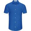 imageKYKU Summer Men Button Shirts  Casual Beach Short Sleeve Clothes  Fashion Lightweight Plain Clothing with PocketMen Button Short Sleeve Shirts Blue