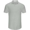 imageKYKU Summer Men Button Shirts  Casual Beach Short Sleeve Clothes  Fashion Lightweight Plain Clothing with PocketMen Button Short Sleeve Shirts Gray