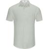 imageKYKU Summer Men Button Shirts  Casual Beach Short Sleeve Clothes  Fashion Lightweight Plain Clothing with PocketMen Button Short Sleeve Shirts Light Grey