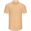 imageKYKU Summer Men Button Shirts  Casual Beach Short Sleeve Clothes  Fashion Lightweight Plain Clothing with PocketMen Button Short Sleeve Shirts Light Orange