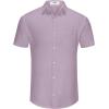 imageKYKU Summer Men Button Shirts  Casual Beach Short Sleeve Clothes  Fashion Lightweight Plain Clothing with PocketMen Button Short Sleeve Shirts Light Purple