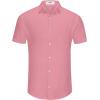 imageKYKU Summer Men Button Shirts  Casual Beach Short Sleeve Clothes  Fashion Lightweight Plain Clothing with PocketMen Button Short Sleeve Shirts Purple