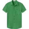 imageKYKU Cotton Shirt for Men Casual Beach Summer Button Down Short Sleeve ClothesDark Green Cotton Button Down Shirt Men