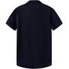 imageKYKU Cotton Shirt for Men Casual Beach Summer Button Down Short Sleeve ClothesDark Navy Cotton Button Down Shirt Men
