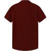 imageKYKU Cotton Shirt for Men Casual Beach Summer Button Down Short Sleeve ClothesDark Red Cotton Button Down Shirt Men