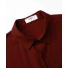 imageKYKU Cotton Shirt for Men Casual Beach Summer Button Down Short Sleeve ClothesDark Red Cotton Button Down Shirt Men