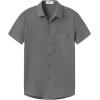 imageKYKU Cotton Shirt for Men Casual Beach Summer Button Down Short Sleeve ClothesGrey Cotton Button Down Shirt Men
