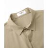 imageKYKU Cotton Shirt for Men Casual Beach Summer Button Down Short Sleeve ClothesKhaki Cotton Button Down Shirt Men