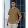 imageKYKU Cotton Shirt for Men Casual Beach Summer Button Down Short Sleeve ClothesLight Brown Cotton Button Down Shirt Men