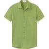 imageKYKU Cotton Shirt for Men Casual Beach Summer Button Down Short Sleeve ClothesLight Green Cotton Button Down Shirt Men