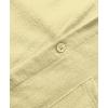 imageKYKU Cotton Shirt for Men Casual Beach Summer Button Down Short Sleeve ClothesLight Yellow Cotton Button Down Shirt Men