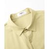 imageKYKU Cotton Shirt for Men Casual Beach Summer Button Down Short Sleeve ClothesLight Yellow Cotton Button Down Shirt Men