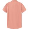 imageKYKU Cotton Shirt for Men Casual Beach Summer Button Down Short Sleeve ClothesPink Cotton Button Down Shirt Men