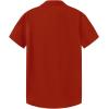 imageKYKU Cotton Shirt for Men Casual Beach Summer Button Down Short Sleeve ClothesRed Cotton Button Down Shirt Men