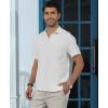 imageKYKU Cotton Shirt for Men Casual Beach Summer Button Down Short Sleeve ClothesWhite Cotton Button Down Shirt Men