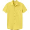 imageKYKU Cotton Shirt for Men Casual Beach Summer Button Down Short Sleeve ClothesYellow Cotton Button Down Shirt Men