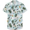 imageKYKU Hawaiian Shirt for Men Beach Vacation Summer Short Sleeve Button Down Mens Shirts Casual StylishBeach Multicolor Men Hawaiian Button Shirt