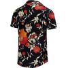 imageKYKU Hawaiian Shirt for Men Beach Vacation Summer Short Sleeve Button Down Mens Shirts Casual StylishBlack Hawaiian Men Button Down Shirt