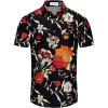 imageKYKU Hawaiian Shirt for Men Beach Vacation Summer Short Sleeve Button Down Mens Shirts Casual StylishBlack Hawaiian Men Button Down Shirt