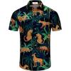 imageKYKU Hawaiian Shirt for Men Beach Vacation Summer Short Sleeve Button Down Mens Shirts Casual StylishDark Navy Hawaiian Men Button Down Shirt