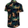 imageKYKU Hawaiian Shirt for Men Beach Vacation Summer Short Sleeve Button Down Mens Shirts Casual StylishDark Navy Hawaiian Men Button Down Shirt