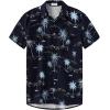 imageKYKU Hawaiian Shirt for Men Beach Vacation Summer Short Sleeve Button Down Mens Shirts Casual StylishDark Navy Men Hawaiian Button Down Shirts